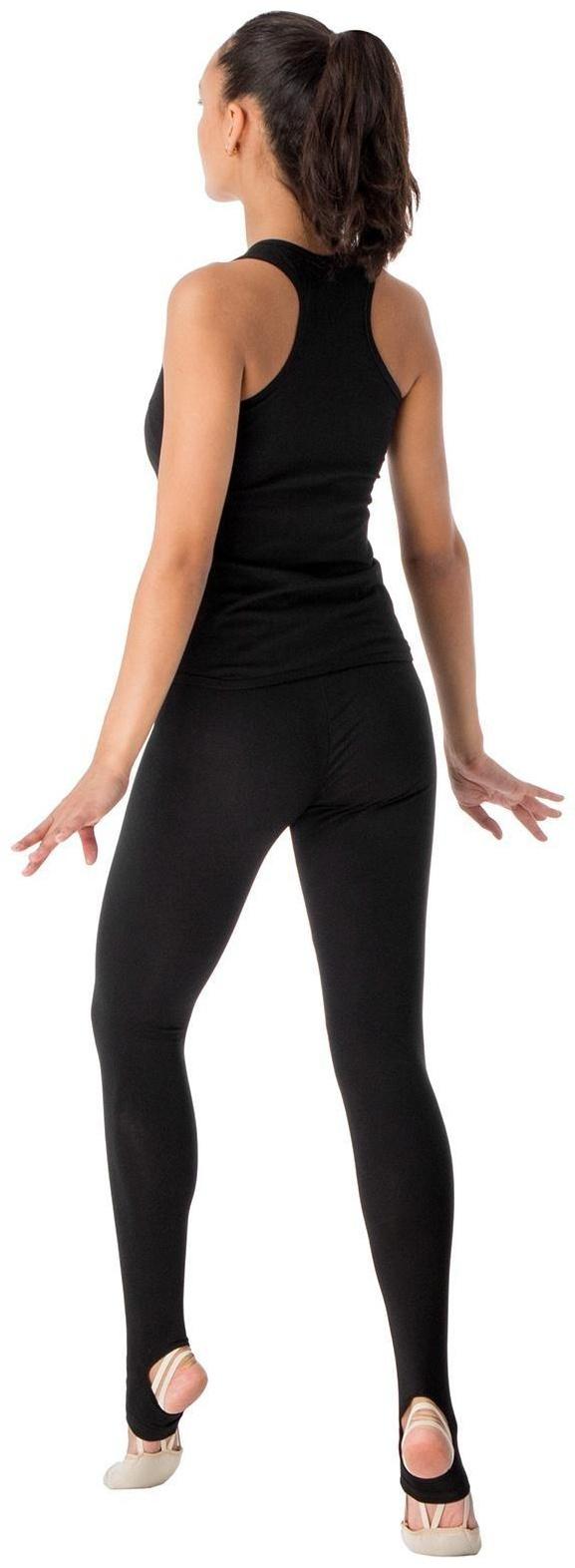 Лосины с вырезом, размер 42, цвет чёрный