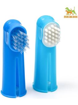 Набор щётка - напальчник и массажер для десен, микс цветов