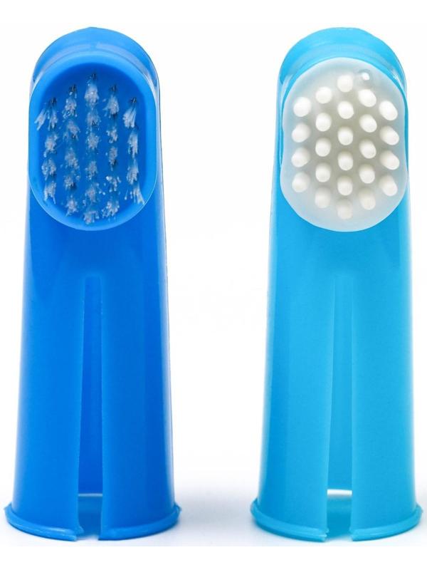 Набор щётка - напальчник и массажер для десен, микс цветов