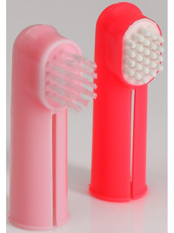 Набор щётка - напальчник и массажер для десен, микс цветов