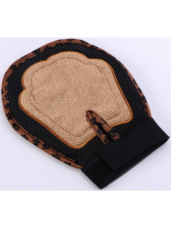 Рукавица - щетка для шерсти двусторонняя, на правую и левую руку, микс цветов