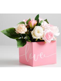 Складная коробка «Love», 10 × 10 × 12 см
