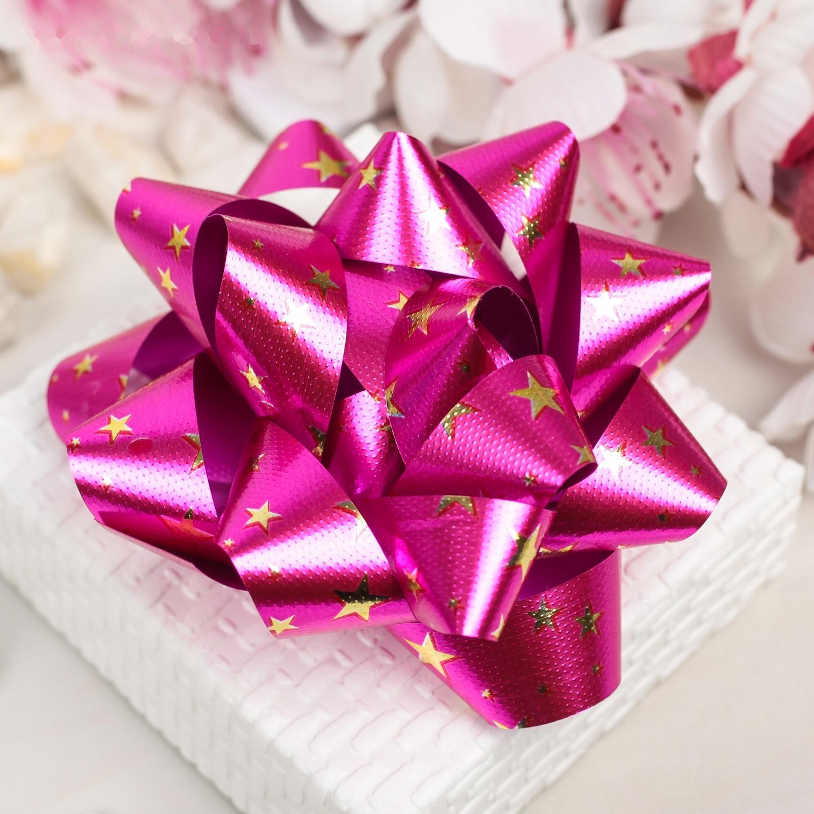 Бант-звезда №10 набор 6 шт., микс