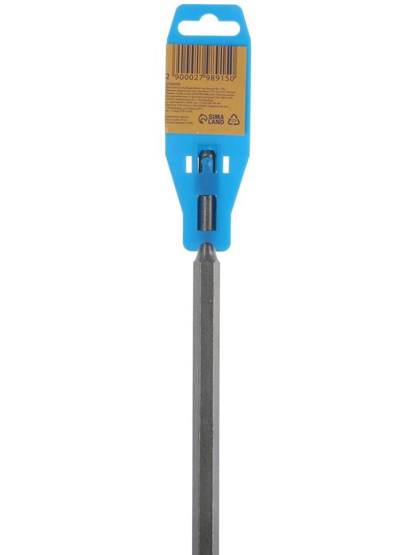 Зубило плоское широкое ТУНДРА, SDS-plus, 14 х 40 x 400 мм