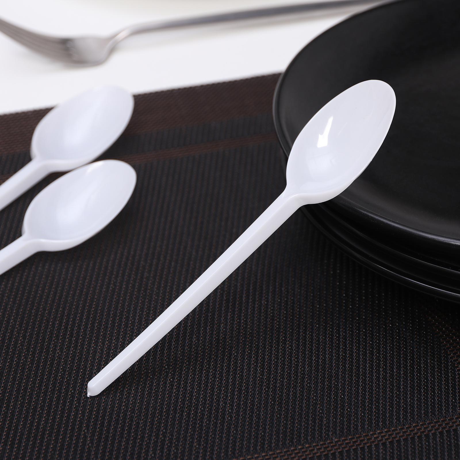 Ложка одноразовая столовая, 16 см, цвет белый