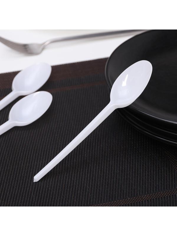 Ложка одноразовая столовая, 16 см, цвет белый