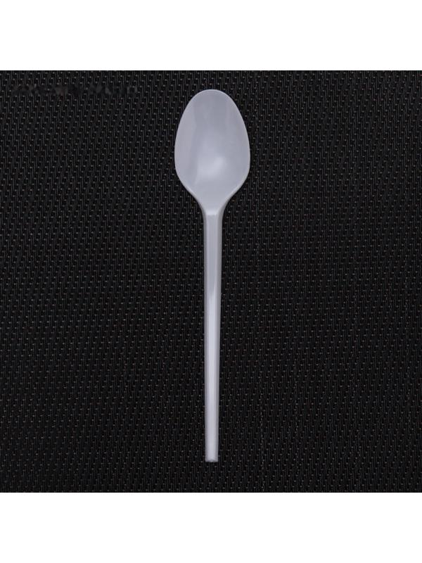 Ложка одноразовая чайная, 12,5 см, цвет белый