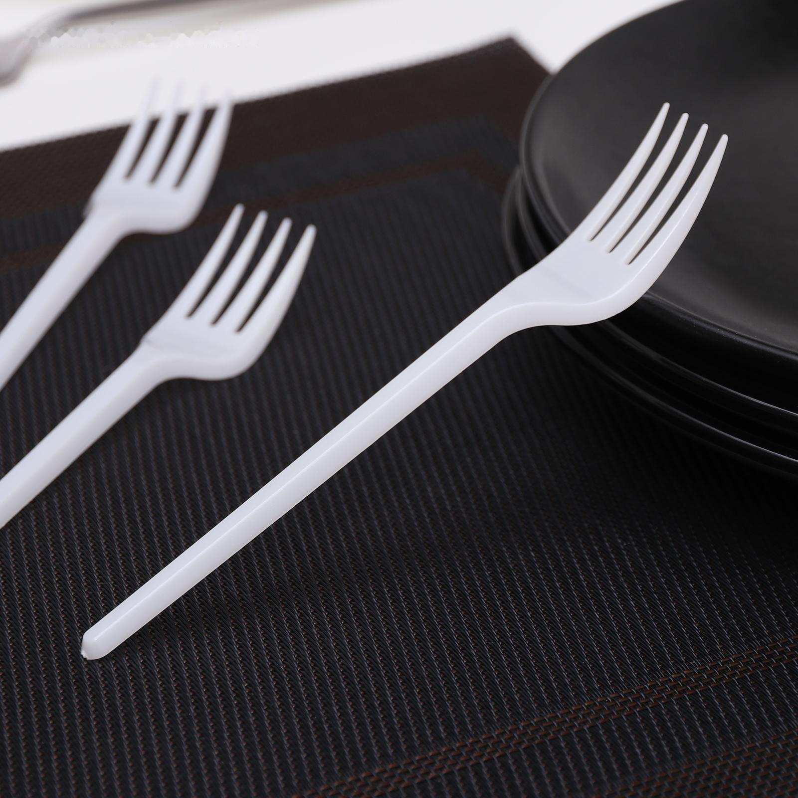 Вилка одноразовая столовая «Стандарт», 15,5 см, цвет белый