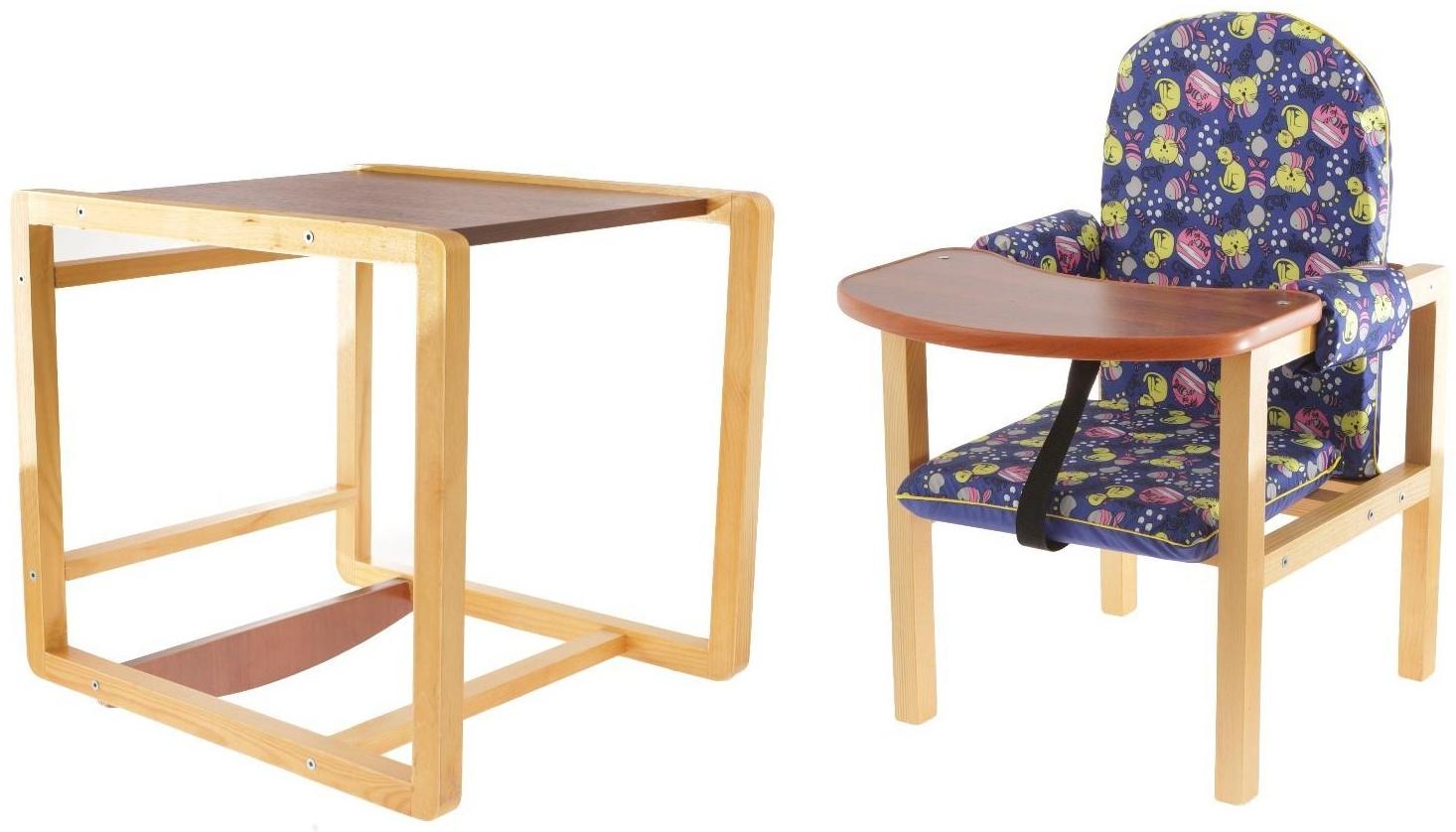 Стульчик для кормления «Малыш», трансформер, цвет синий