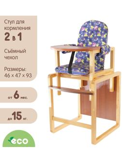 Стульчик для кормления «Малыш», трансформер, цвет синий