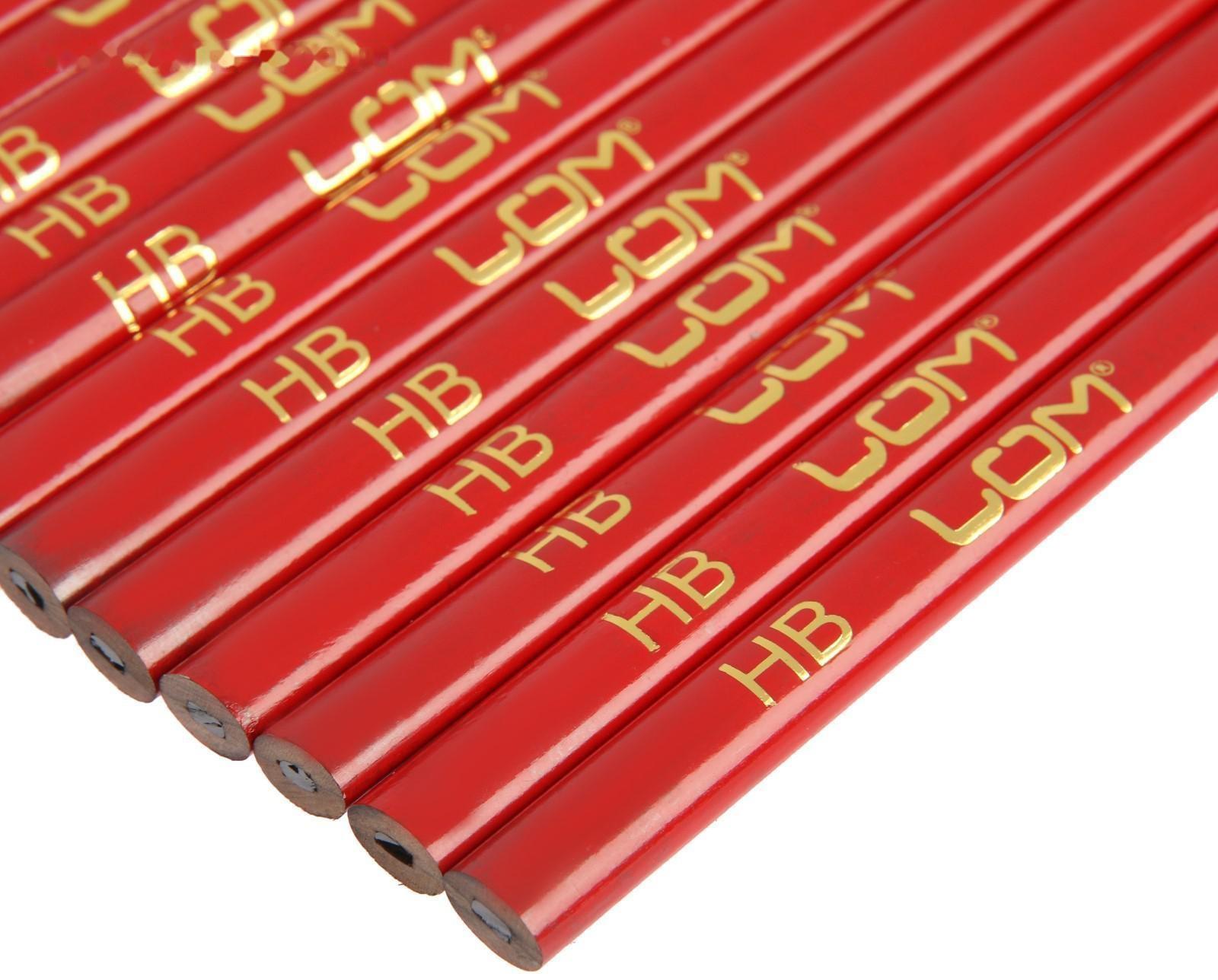 Карандаши строительные ЛОМ, 180 мм, 12 шт.