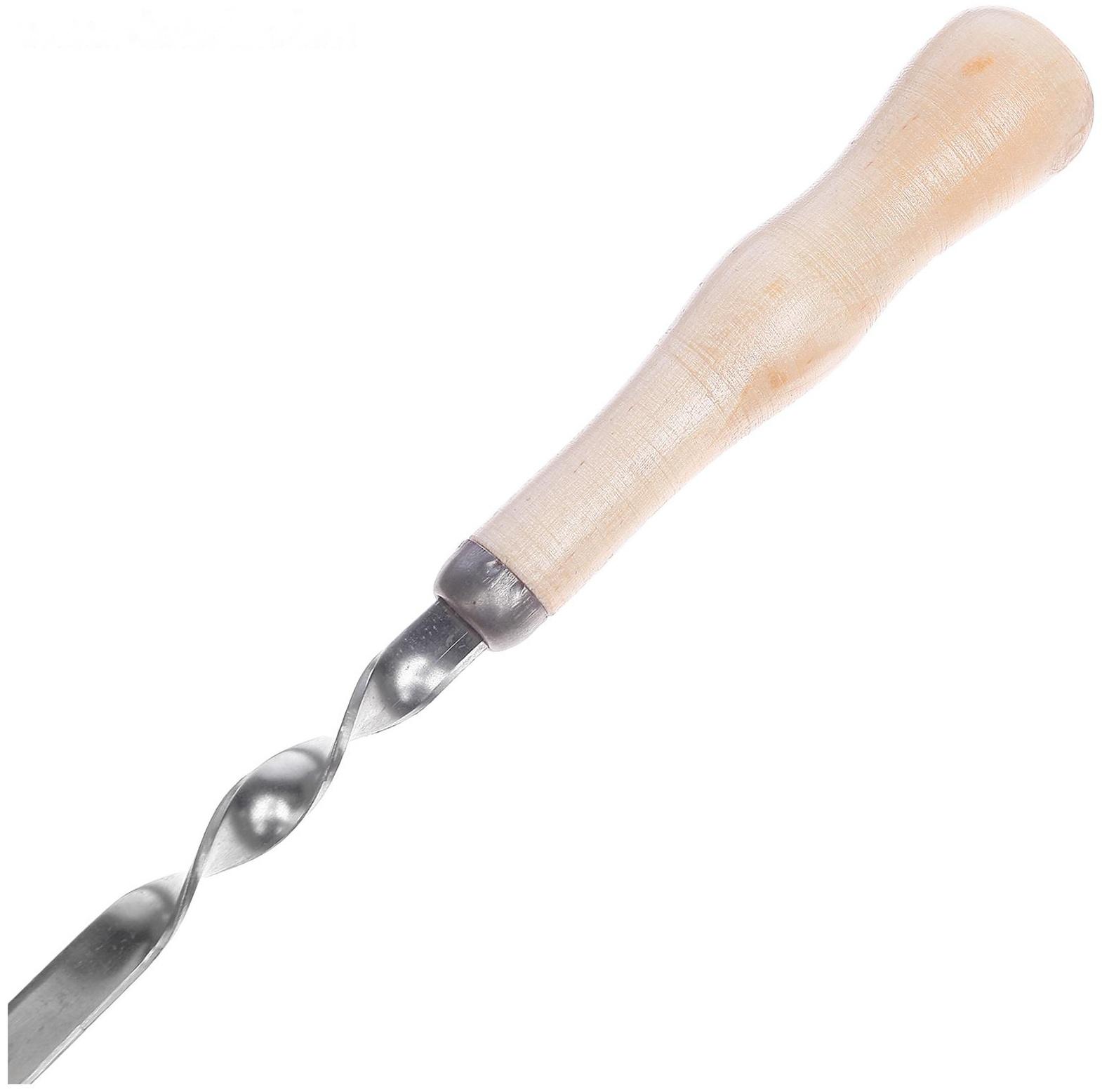 Шампур с деревянной ручкой 52,5 х 1 х 0,2 см