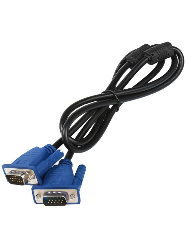 Кабель видео LuazON, VGA (m) - VGA (m), 1 м, чёрный