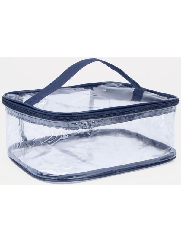 Косметичка на молнии, цвет синий