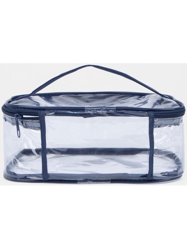 Косметичка на молнии, цвет синий