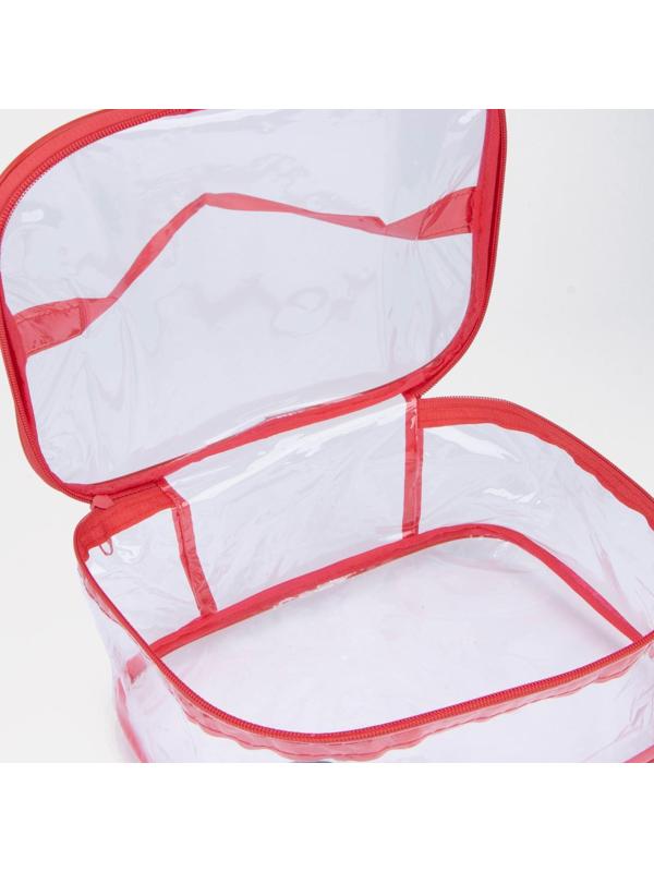 Косметичка на молнии, цвет красный