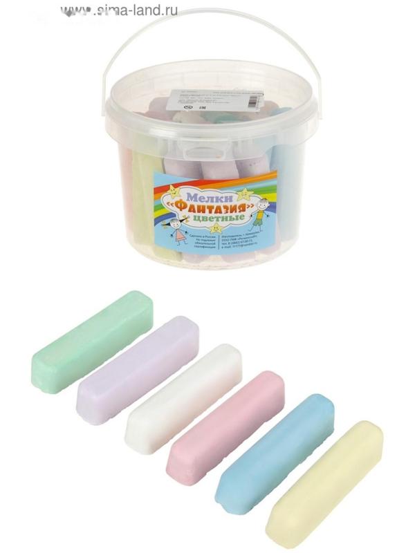 Мелки цветные для асфальта 24 штуки, 8 цветов 