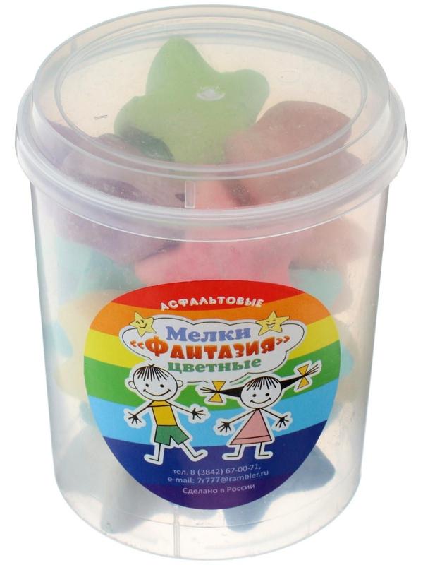 Мелки цветные для асфальта 15 штук, 10 цветов 