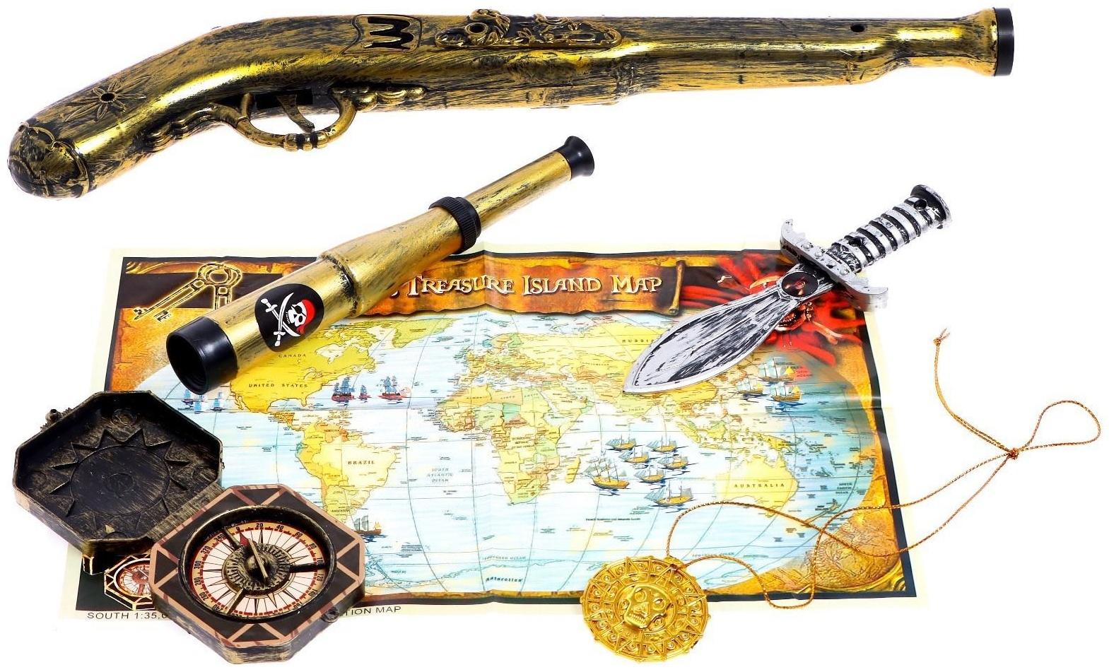 Набор пирата «Стрелок», 5 предметов, карта