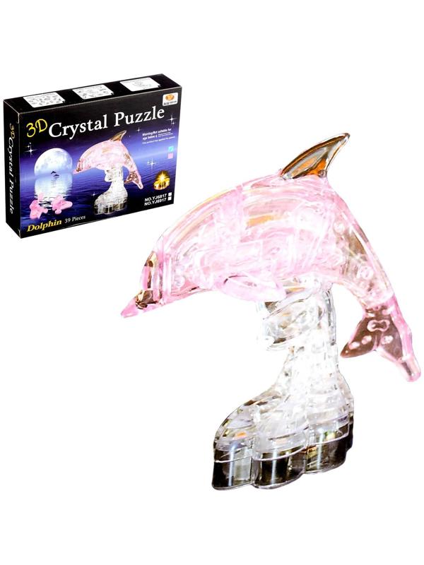Пазл 3D кристаллический «Дельфин», 39 деталей, МИКС