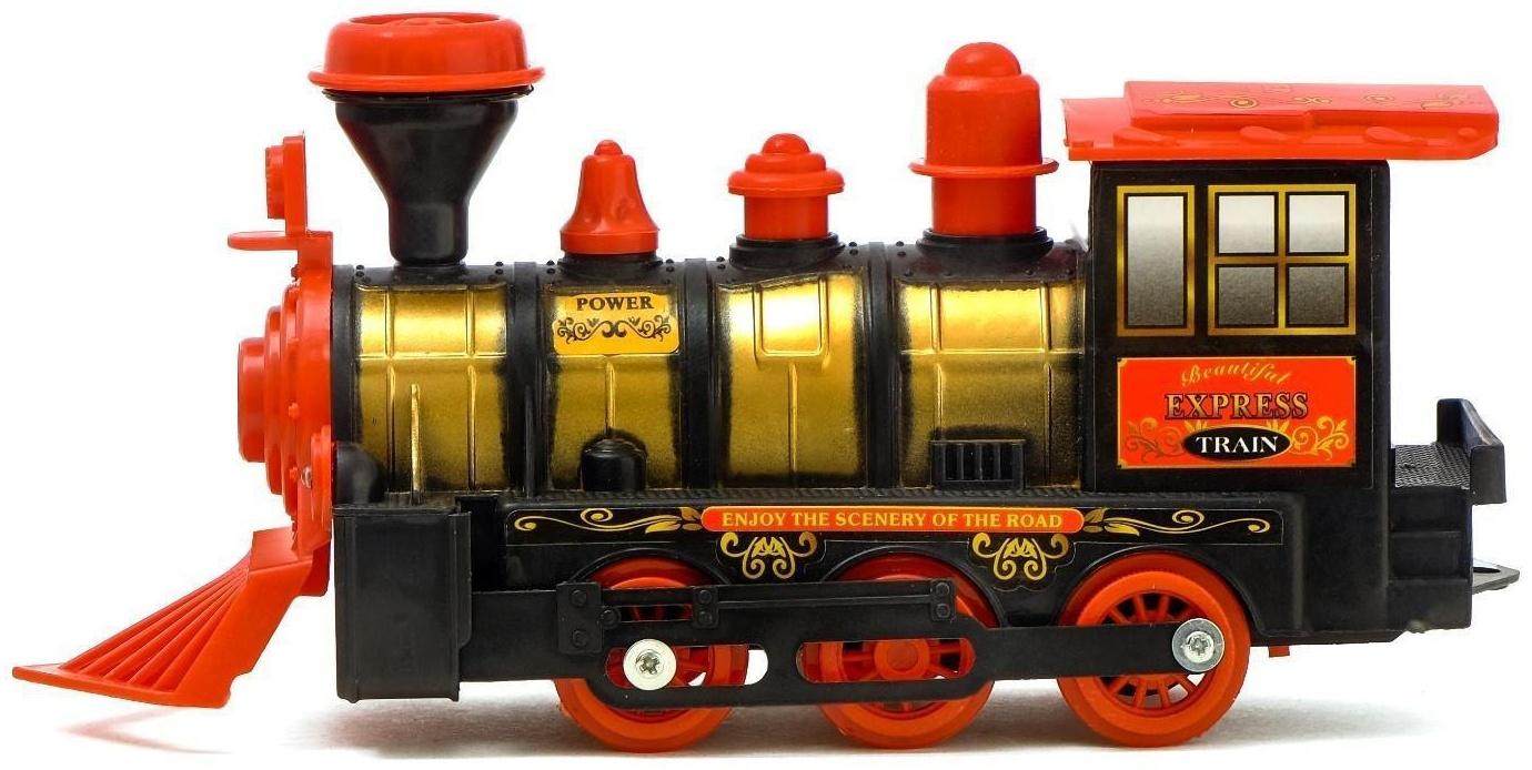 Паровоз инерционный «Детский», световые и звуковые эффекты, цвета МИКС