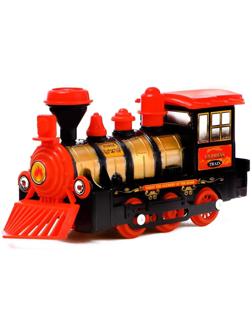 Паровоз инерционный «Детский», световые и звуковые эффекты, цвета МИКС