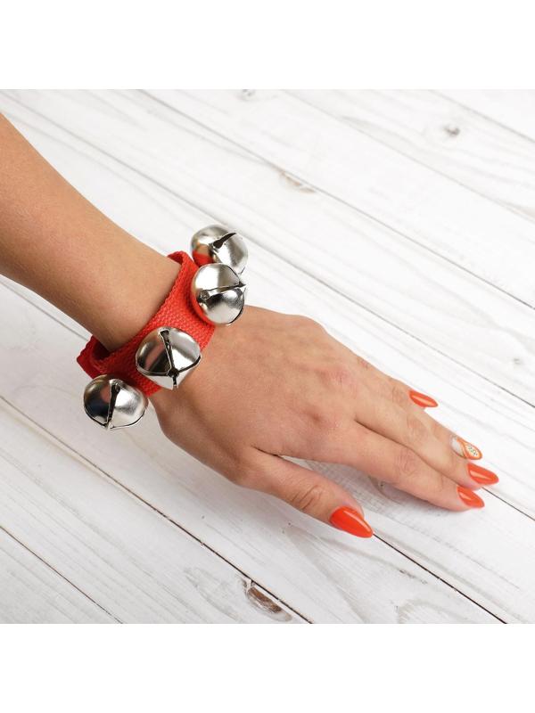 Браслет-погремушка с бубенцами, цвета МИКС