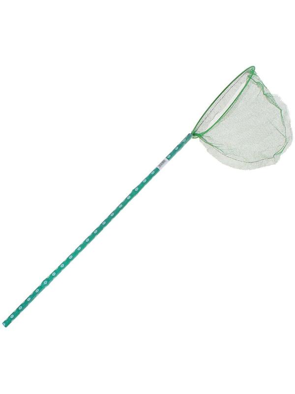 Сачок детский, бамбуковая ручка в горох 60 см, d=20 см, цвета МИКС