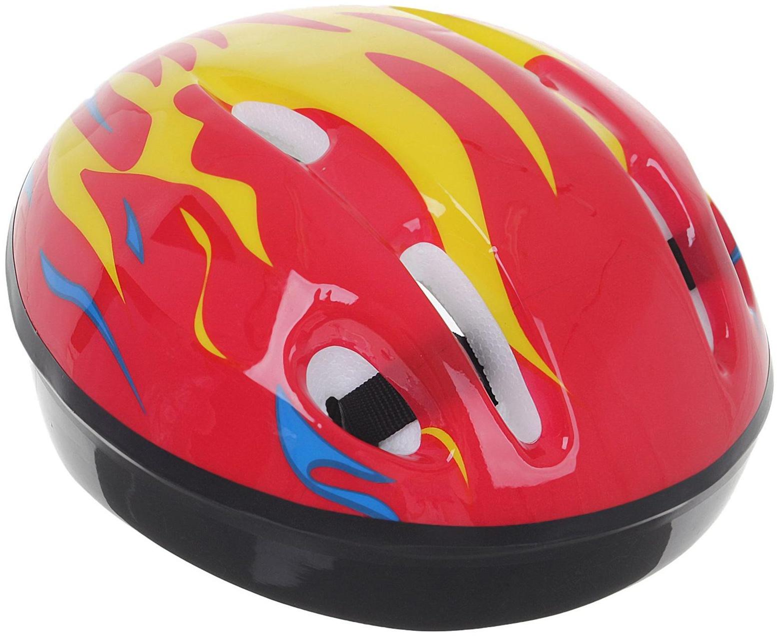 Шлем защитный детский OT-H6, размер S, обхват 52-54 см, цвет красный