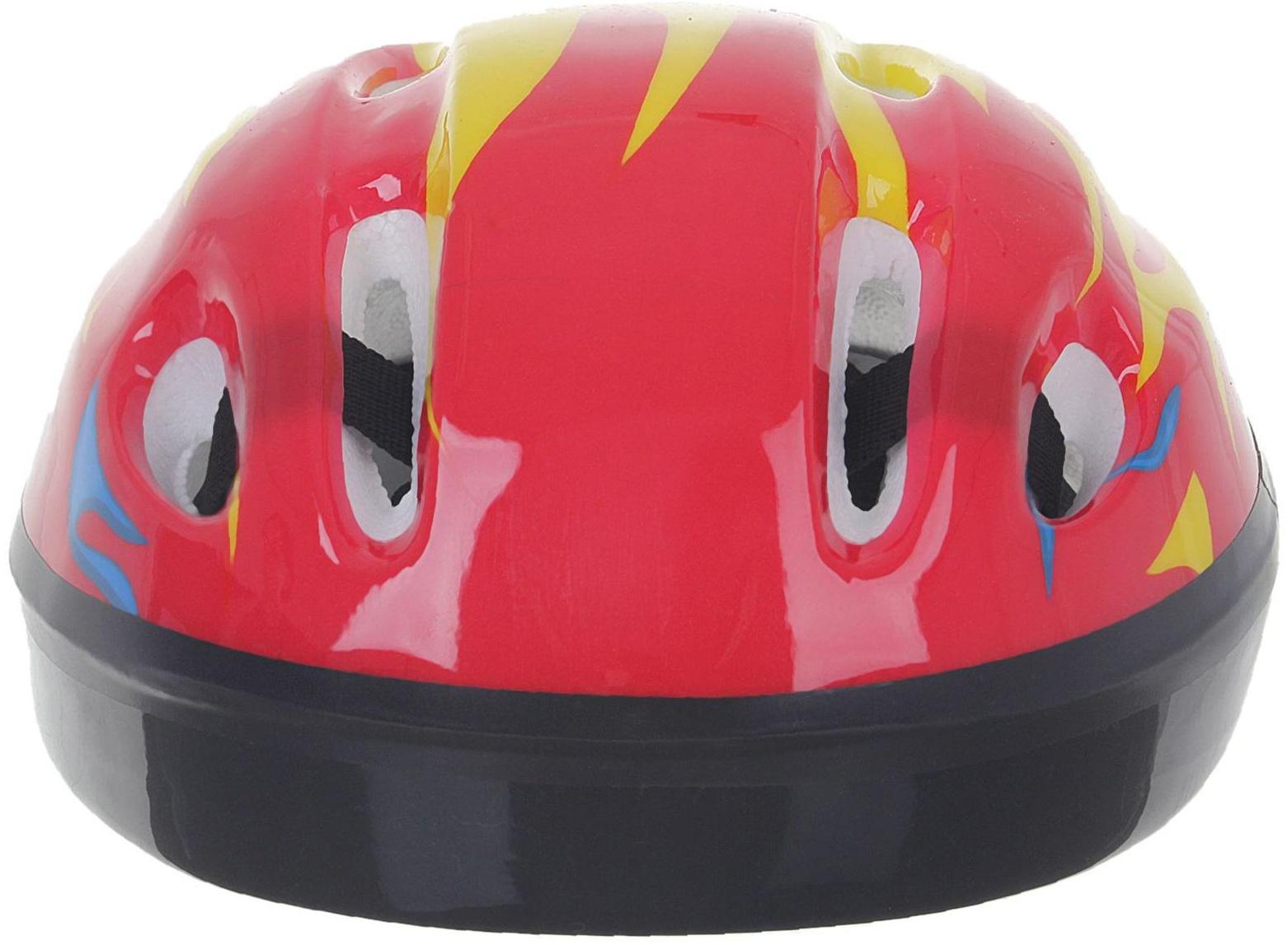 Шлем защитный детский OT-H6, размер S, обхват 52-54 см, цвет красный