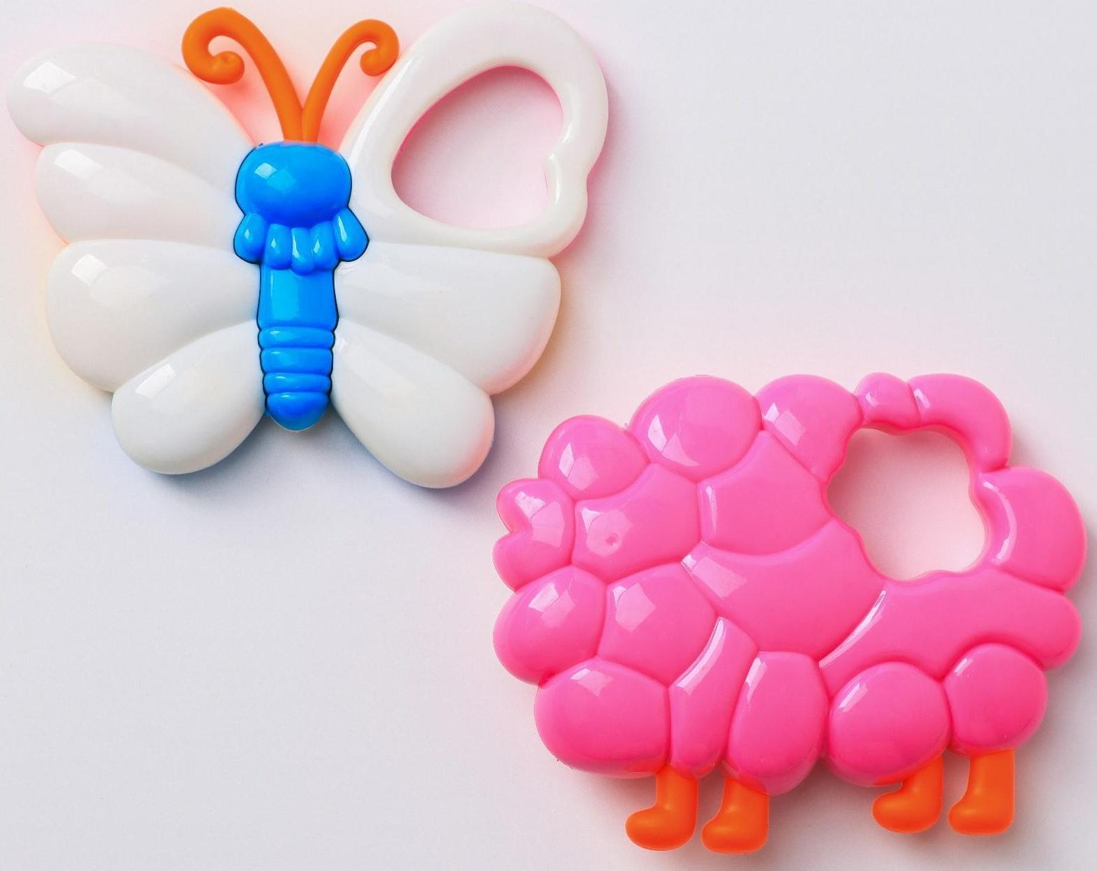 Набор погремушек «Барашек и бабочка», 2 шт.