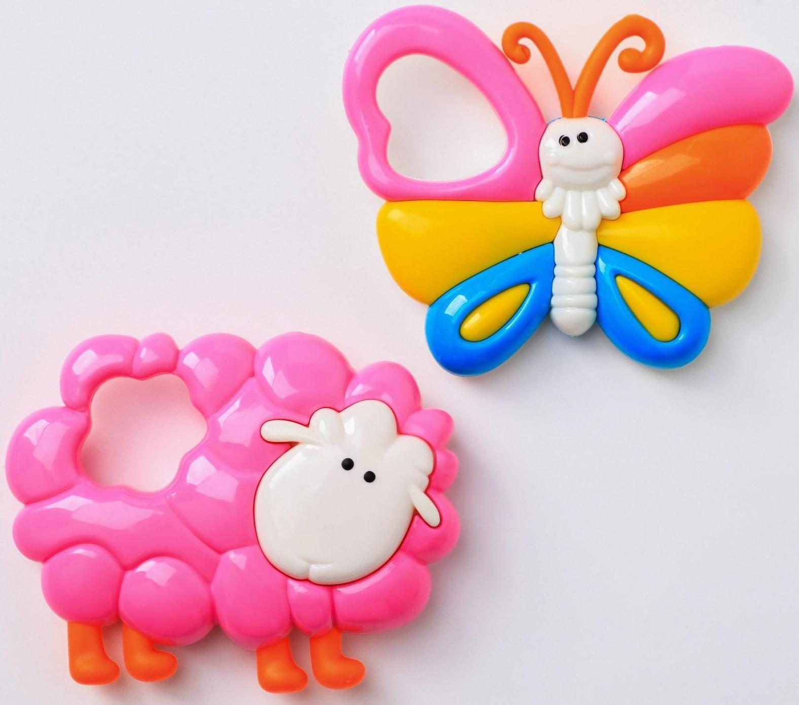 Набор погремушек «Барашек и бабочка», 2 шт.