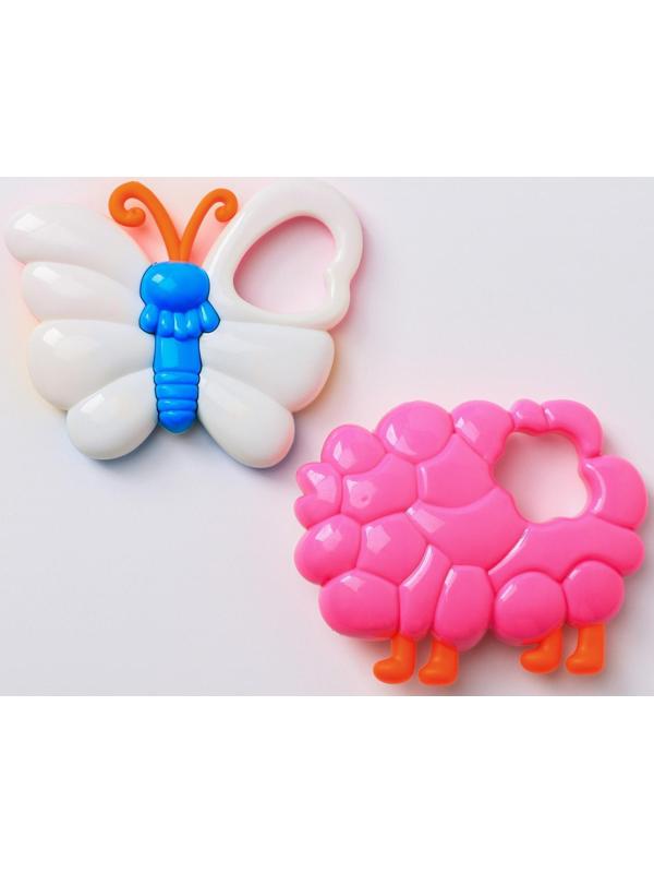 Набор погремушек «Барашек и бабочка», 2 шт.