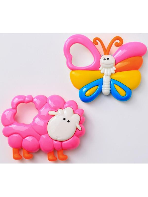 Набор погремушек «Барашек и бабочка», 2 шт.