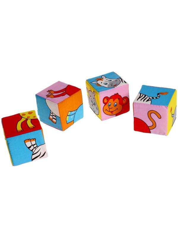 Набор развивающих мягких кубиков «Собери картинку. Животные 2»