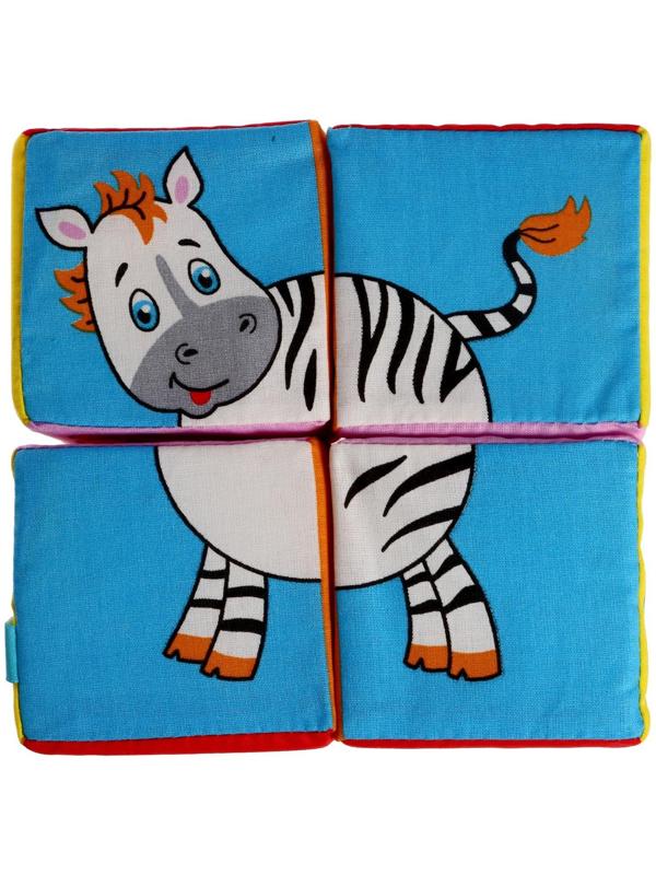 Набор развивающих мягких кубиков «Собери картинку. Животные 2»