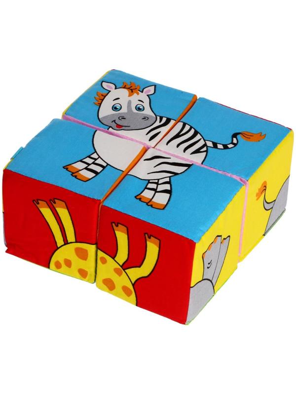 Набор развивающих мягких кубиков «Собери картинку. Животные 2»