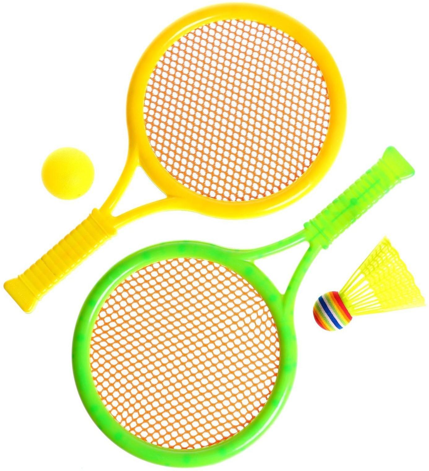 Набор ракеток «Отбей мяч»: 2 ракетки, 1 мяч, 1 волан