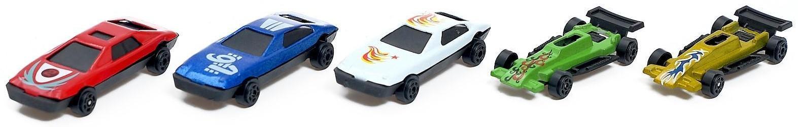 Машина металлическая, набор 5 шт. цвета МИКС