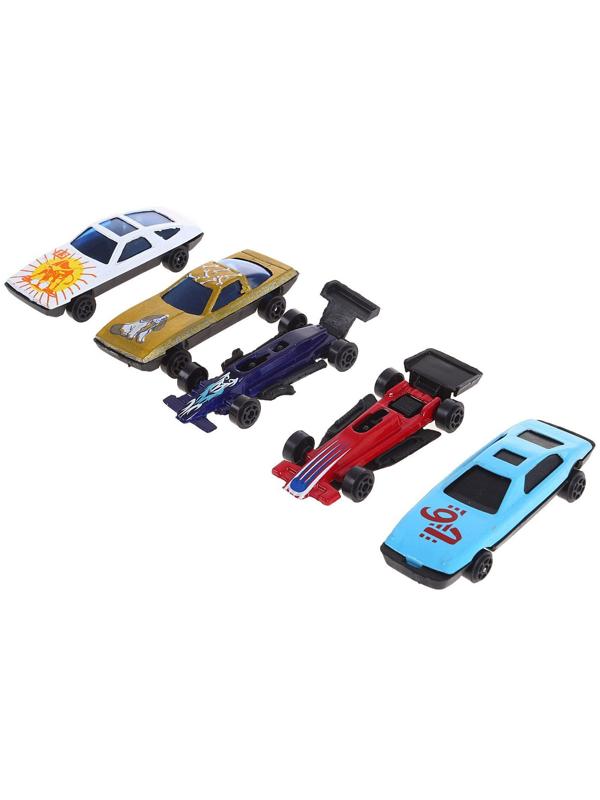 Машина металлическая, набор 5 шт. цвета МИКС