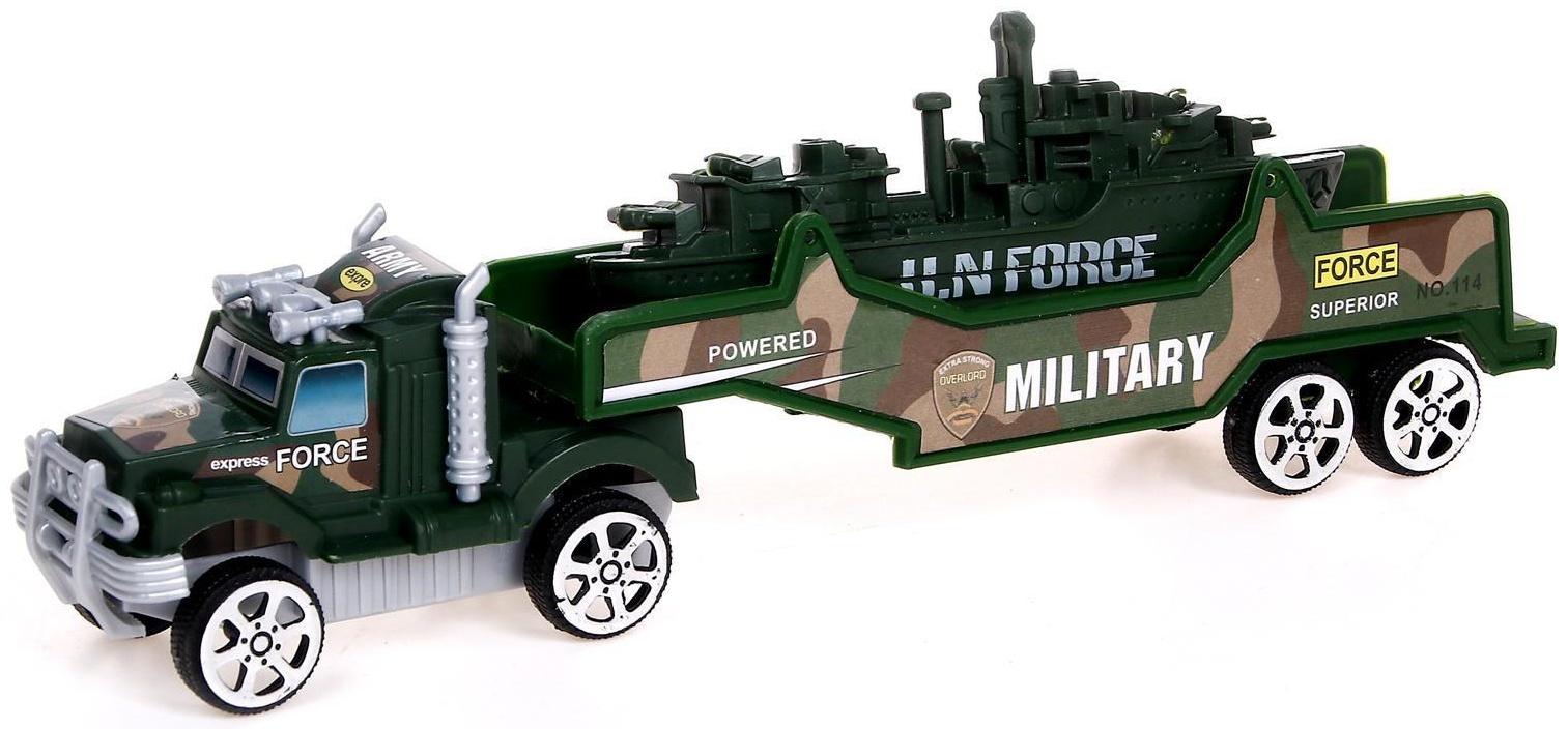 Грузовик инерционный «Трейлер», со спецтехникой, МИКС