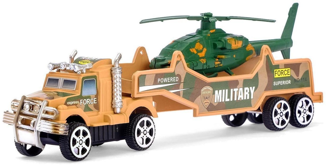 Грузовик инерционный «Трейлер», со спецтехникой, МИКС