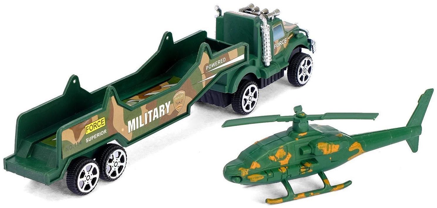 Грузовик инерционный «Трейлер», со спецтехникой, МИКС