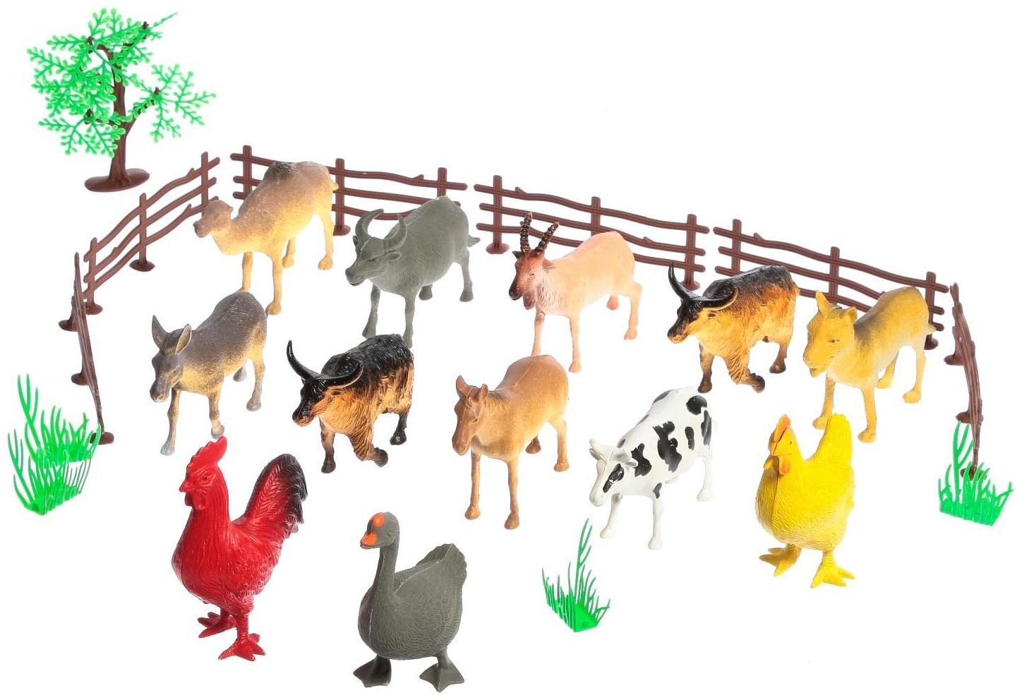 Набор животных «Моя ферма», 12 фигурок, с аксессуарами