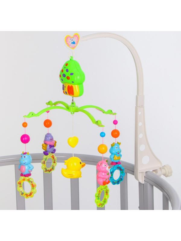 Мобиль музыкальный «Домик. Зверятки погремушки», заводной