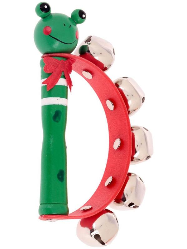 Игрушка музыкальная Бубен «Звери» с колокольчиками, МИКС