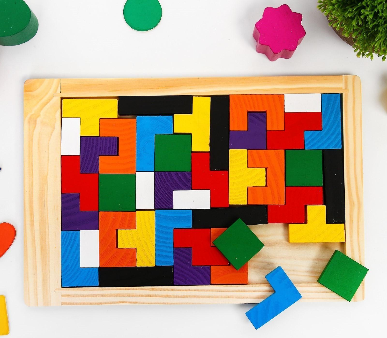 Головоломка«Зигзаг» прямоугольная, 40 деталей, толщина деталей — 0,6 см