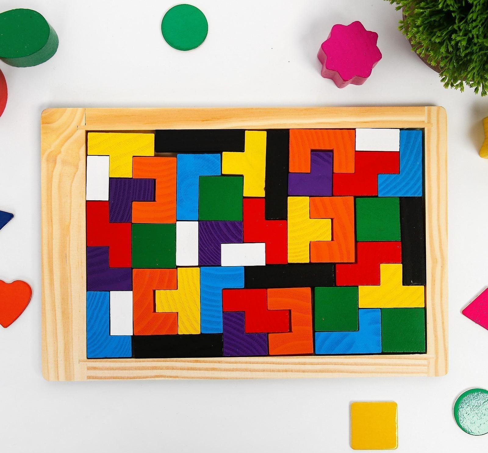 Головоломка«Зигзаг» прямоугольная, 40 деталей, толщина деталей — 0,6 см