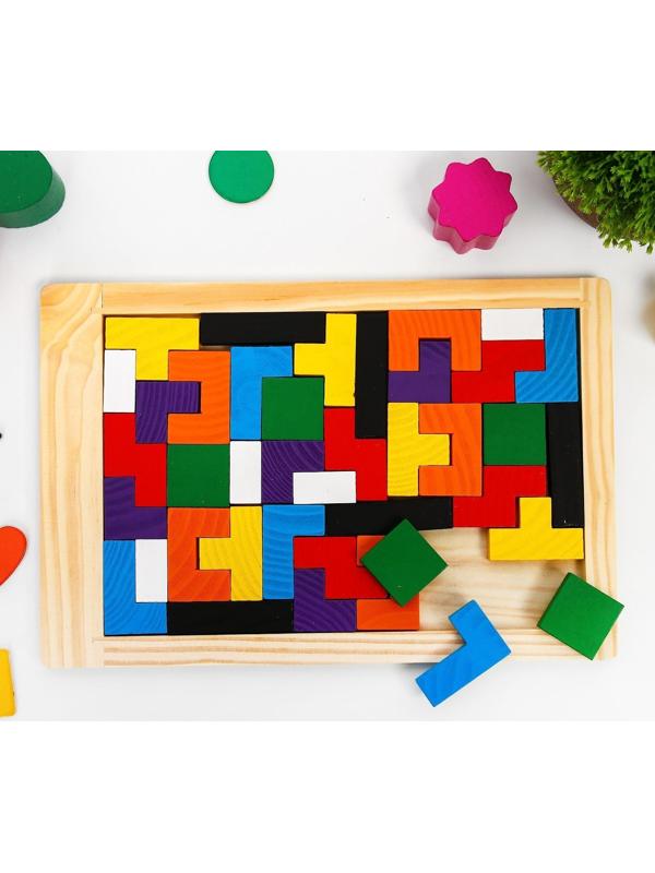 Головоломка«Зигзаг» прямоугольная, 40 деталей, толщина деталей — 0,6 см