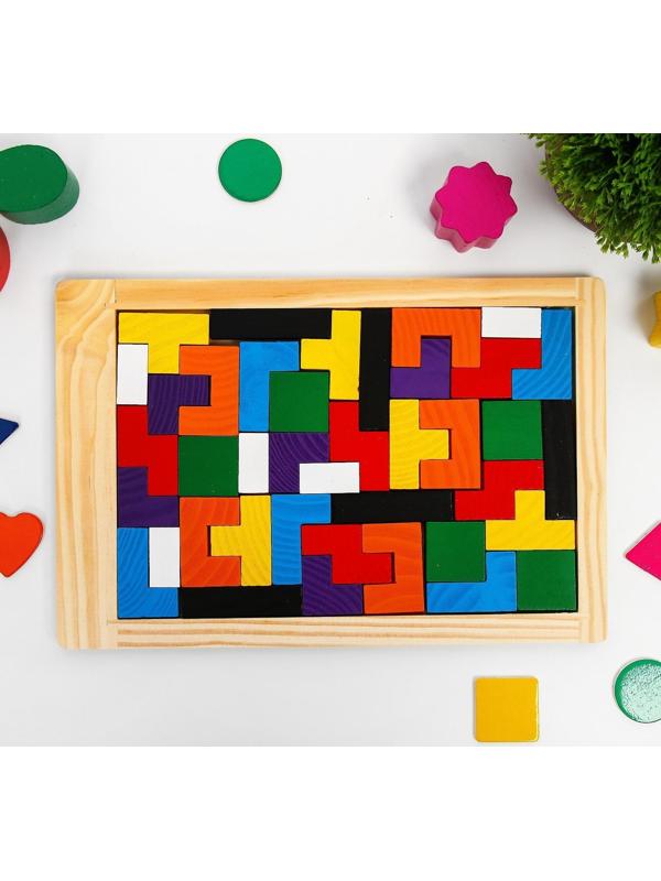 Головоломка«Зигзаг» прямоугольная, 40 деталей, толщина деталей — 0,6 см